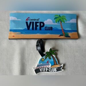 Carnival Cruise Lines VIFP Luggage Tag & Koozie